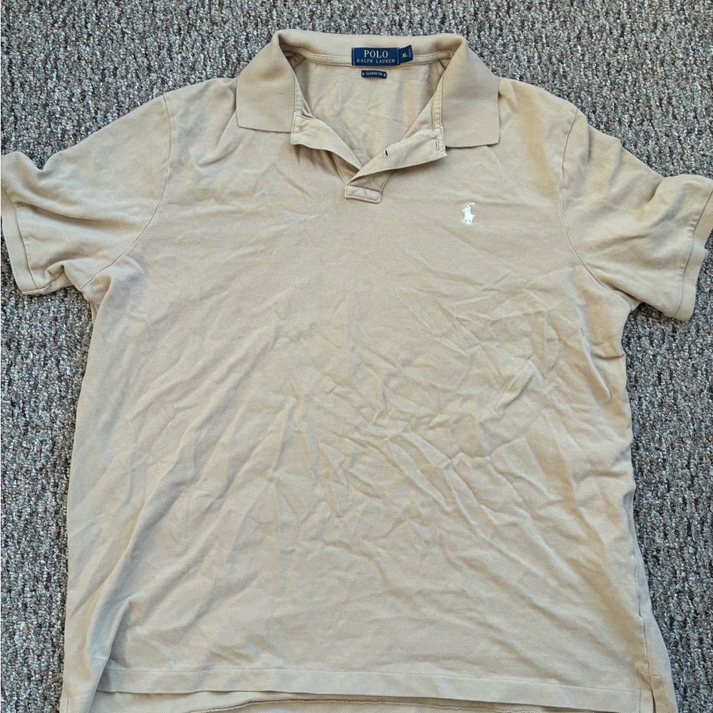 Ralph Lauren Men's Beige Polo Shirt